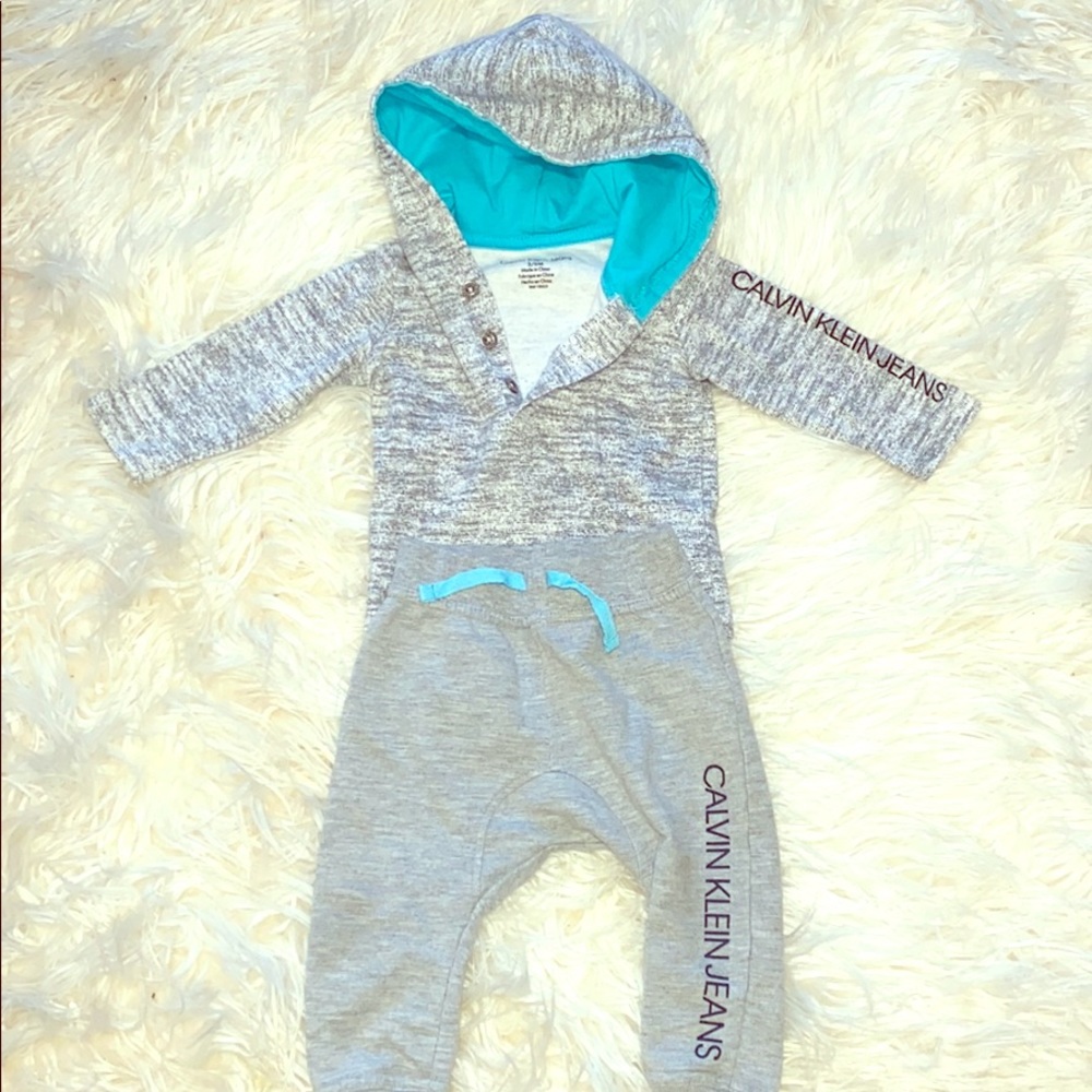 Calvin Klein 3-6 months boys pants & hoodie set